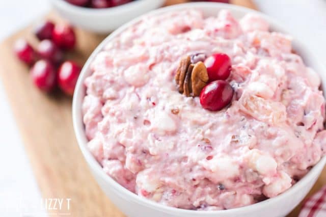 bowl of creamy cranberry salad