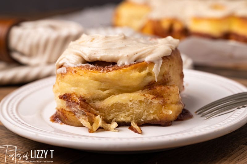 cinnamon roll on a plate