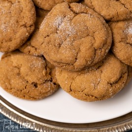 molasses cookies on a plate