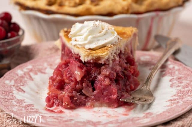 a piece of pie on a plate with one bite missing