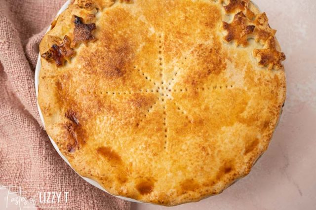 baked pie in a pie plate