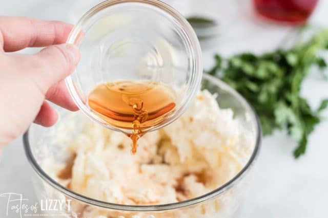 red wine vinegar in a small glass bowl