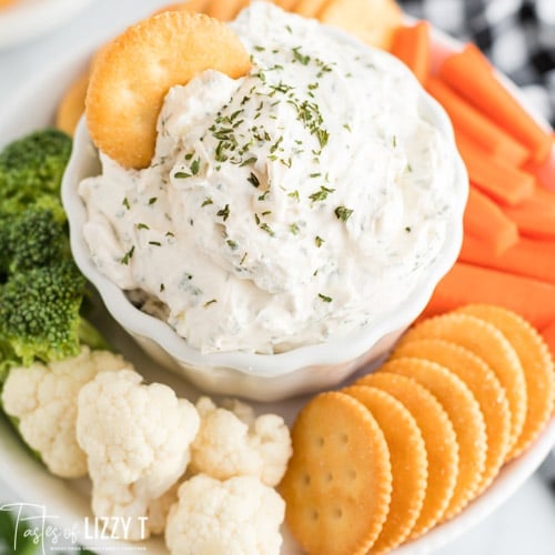 cream cheese cracker and veggie dip