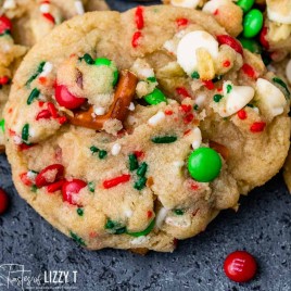 closeup of a christmas kitchen sink cookie