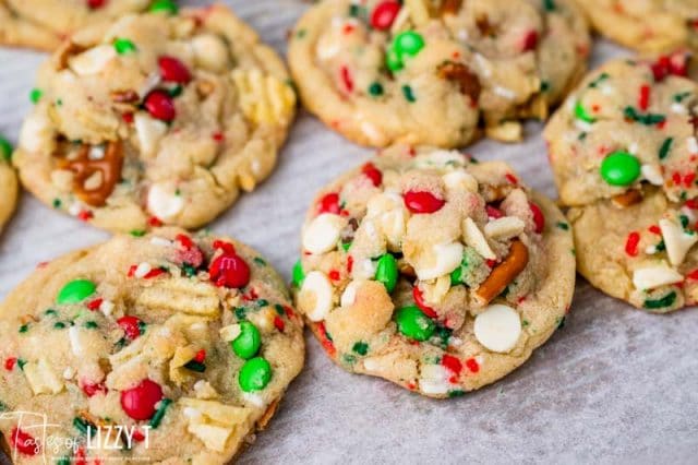 christmas cookies on a baking sheet