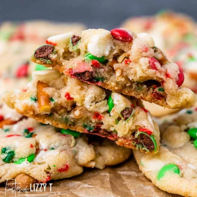 christmas cookie broken in half