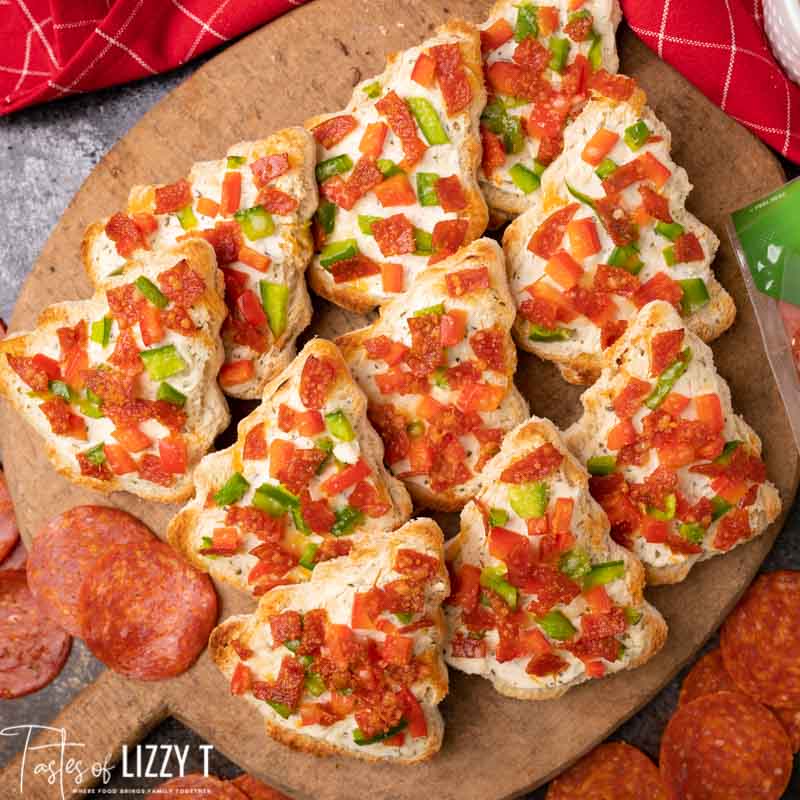 Easy Christmas Tree Pizza Appetizers Tastes of Lizzy T