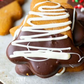 gingerbread cookie dipped in chocolate