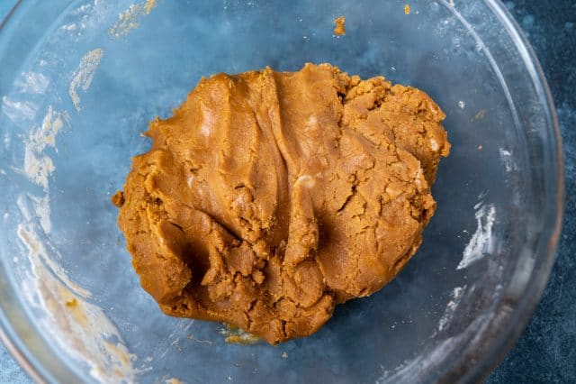 gingerbread cookie dough in a bowl