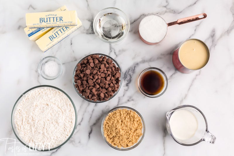 ingredients for millionaire bars