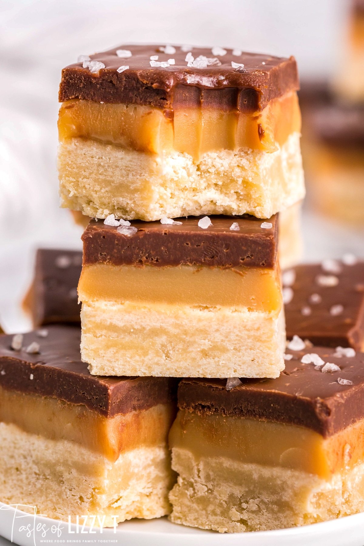 Caramel Millionaire Bars {with Shortbread} | Tastes of Lizzy T