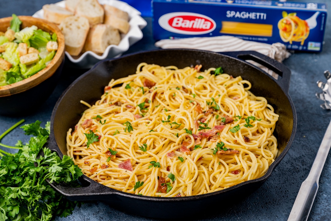 Pasta Carbonara {Easy Italian Main Dish} Tastes of Lizzy T