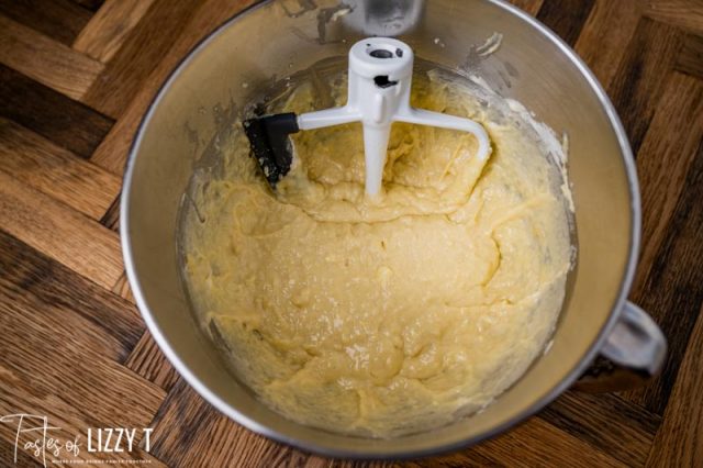 sourdough dough in a mixing bowl