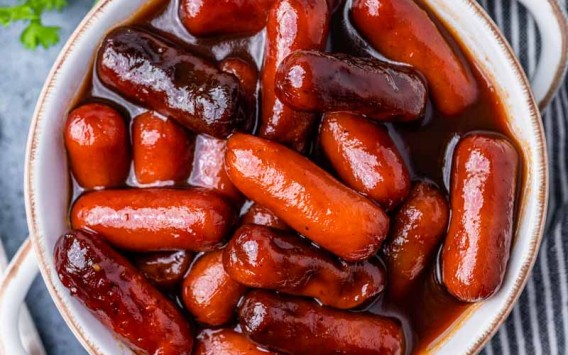 bowl of bbq lil smokies