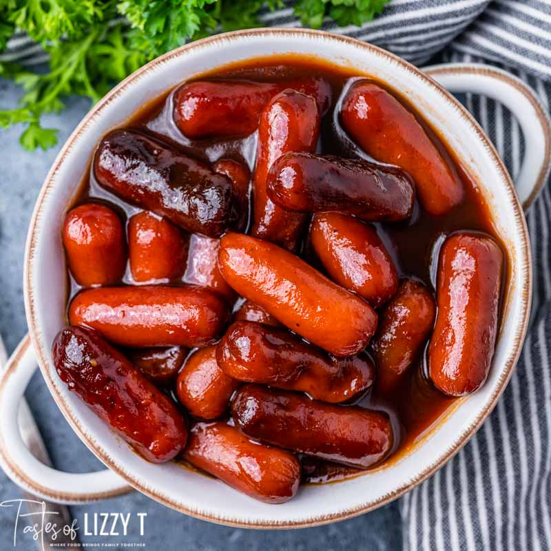 bowl of bbq lil smokies