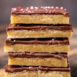 stack of 5 hershey brown sugar shortbread bars