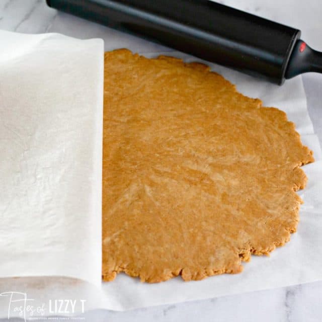 rolling out dough for dog biscuits