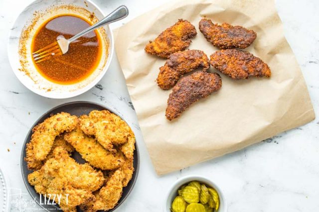 chicken tenders with hot sauce