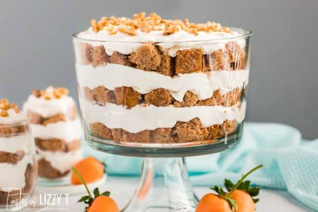 layered carrot cake trifle dessert