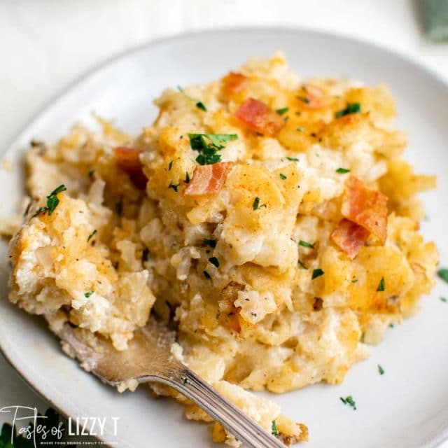 potatoes romanoff on a plate