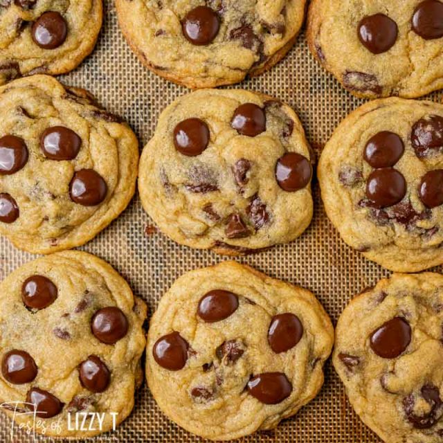 cookies on a baking mat