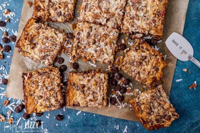 overhead view of cookie bars