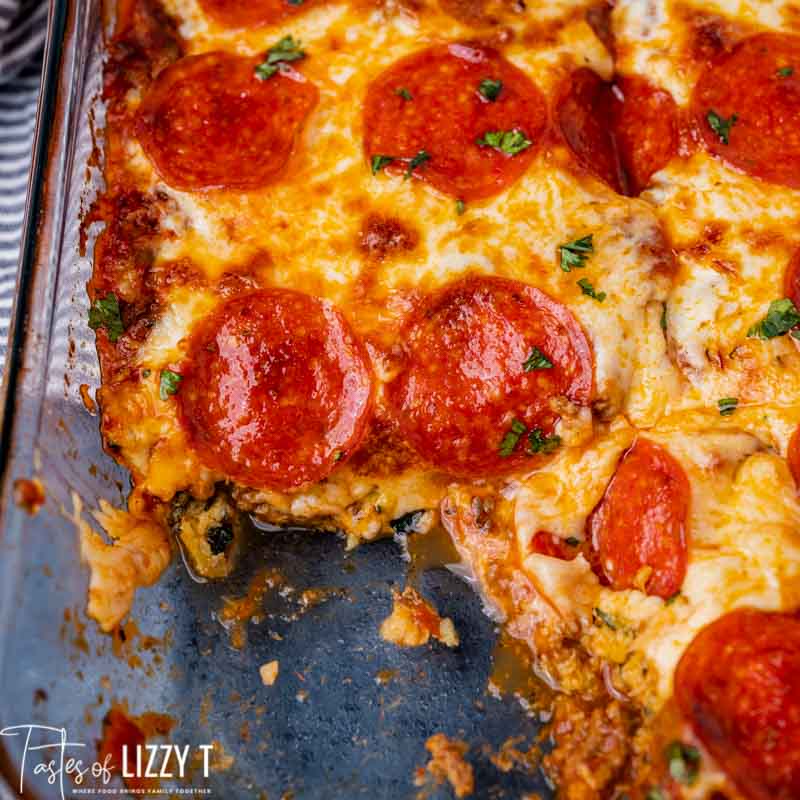 Low Carb Zucchini Pizza Casserole-image