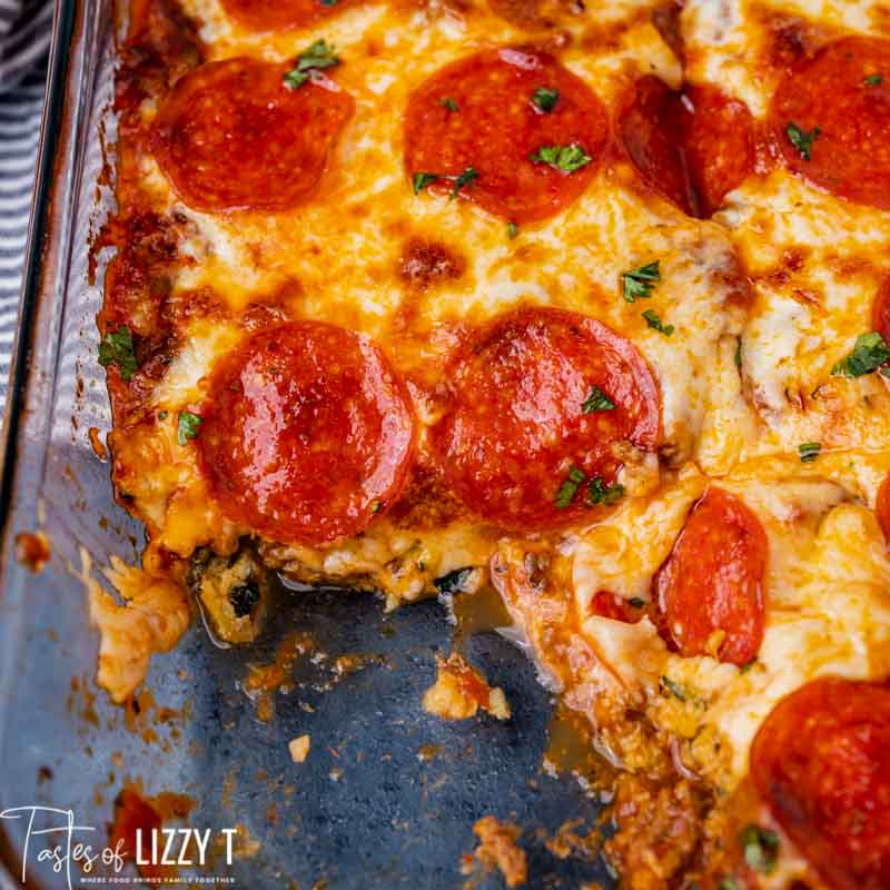 Zucchini Pizza Casserole Recipe | Tastes of Lizzy T