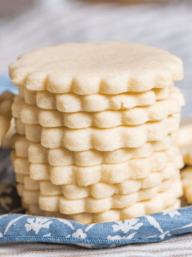 stack of cream cheese sugar cookies