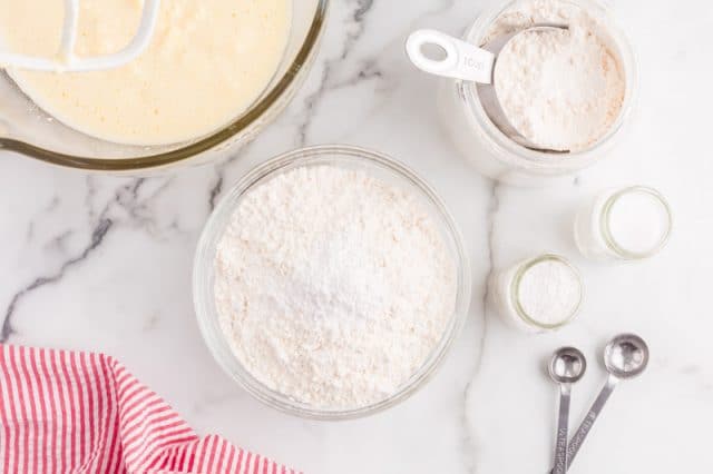 cake ingredients on a table