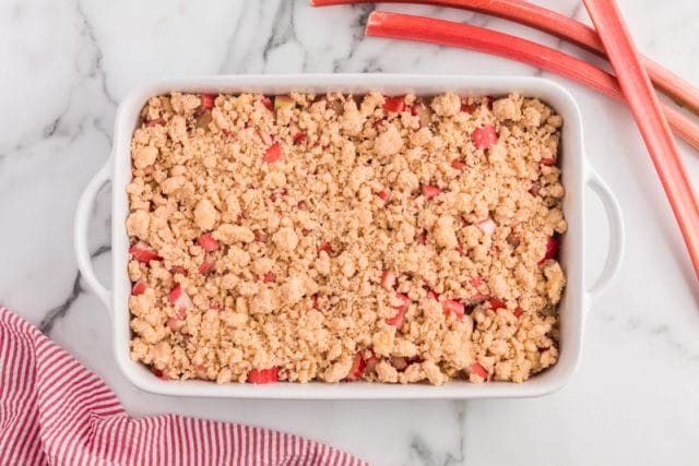 unbaked rhubarb cake