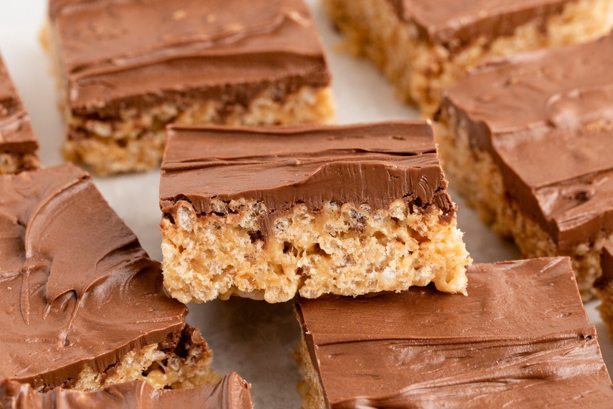 scotcheroo bars sitting on a table