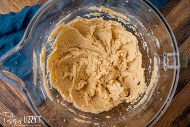 cookie batter in a bowl