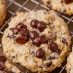 chocolate chip cookies on a wire rack