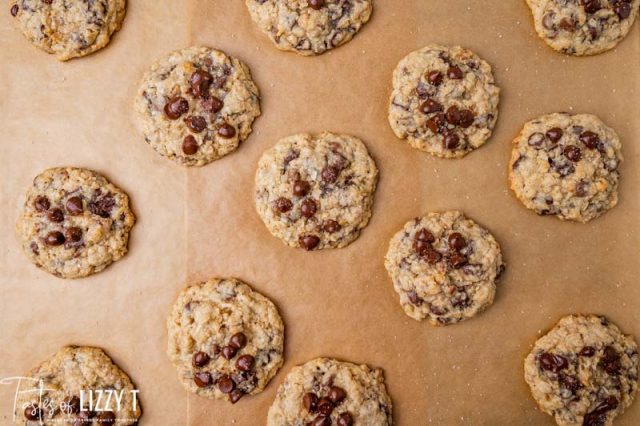 cookies on parchment paper