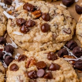 closeup of of cowboy cookies