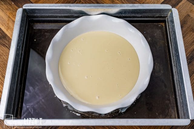a plate of condensed milk in a pan