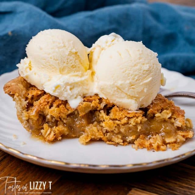 pie and ice cream on a plate