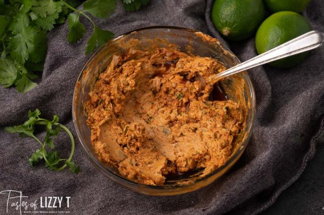 chili lime butter in a bowl