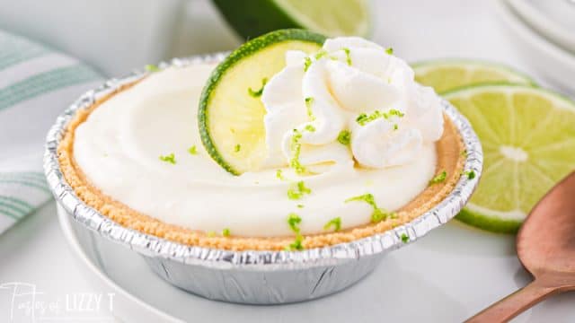 key lime pie on a plate