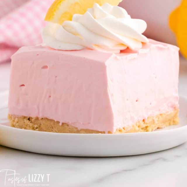 Pink Lemonade Icebox Pie Squares Tastes of Lizzy T