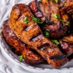 pork ribs on a plate