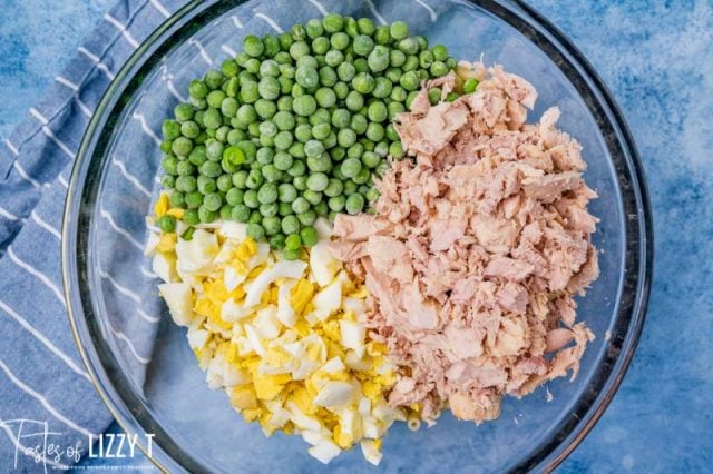 unmixed tuna macaroni salad