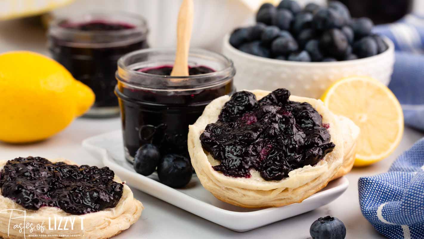 Blueberry Lemon Refrigerator Jam Tastes of Lizzy T