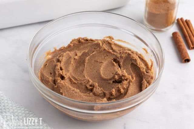 cinnamon sugar butter in a bowl