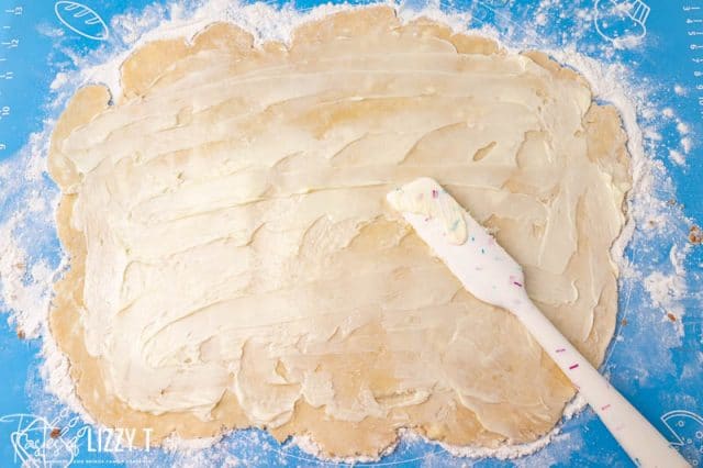 butter spread on pie crust