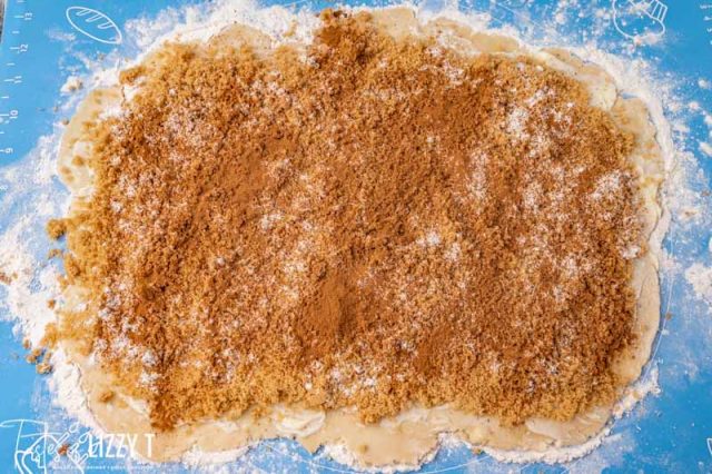 pie crust with cinnamon and sugar on top