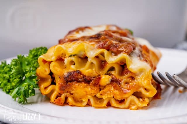 lasagna rollup on a plate