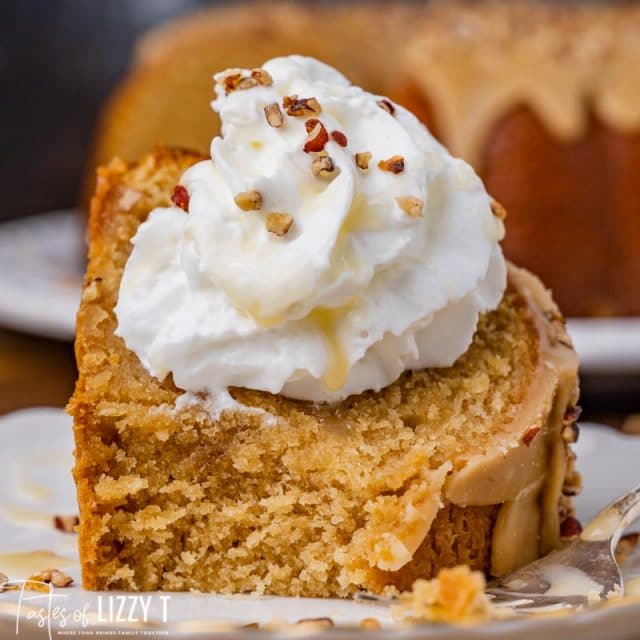 closeup of a piece of cake with a bite out