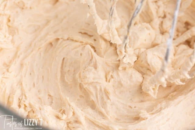 closeup of buttercream frosting